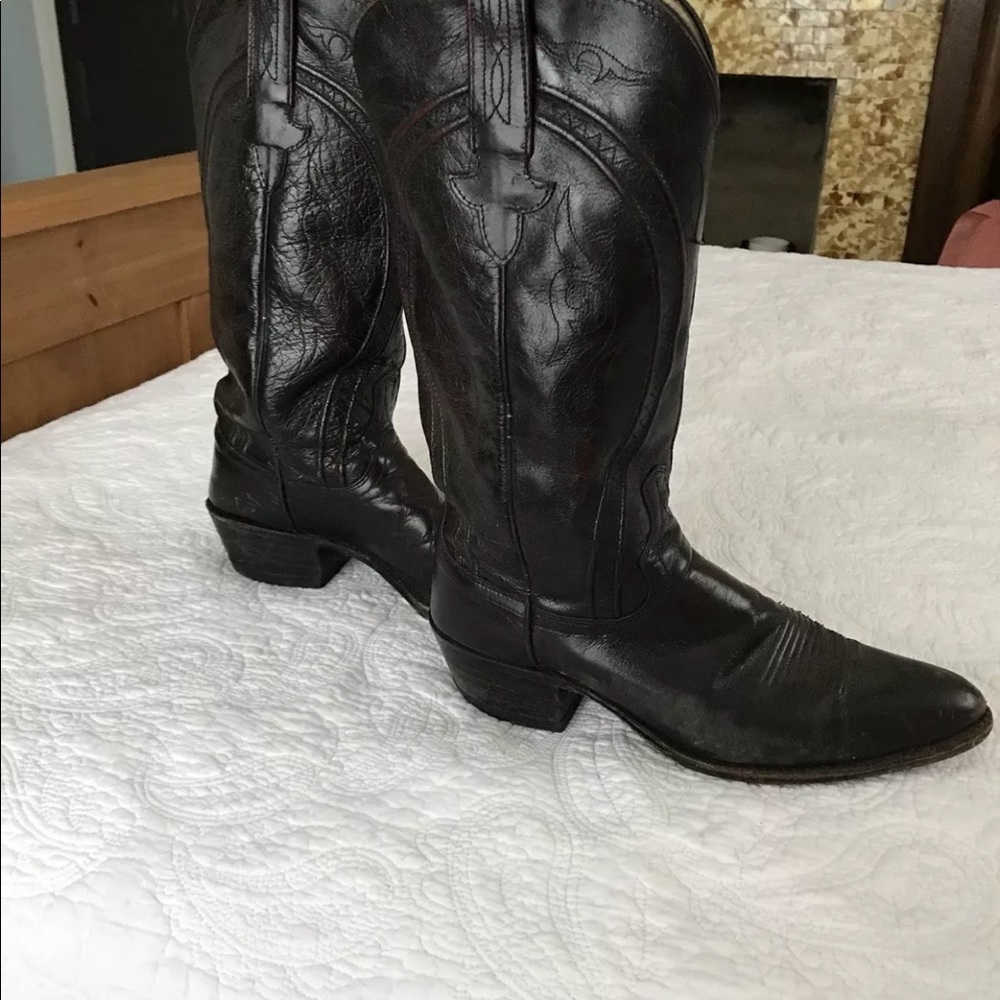 Dan Post Distressed Leather Cowboy boots size 10 - Picture 6 of 8